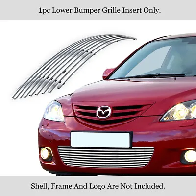 Fits 2004-2006 Mazda 3 Sport Hatchback Lower Bumper Chrome Billet Grill Insert • $50.99