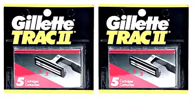 Gillette Trac II Razor Blade Refills 10 Cartridges (Bulk Packaging) • $11.99