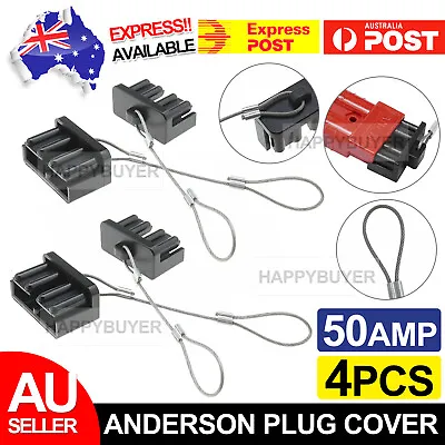 $5.85 • Buy 4X Dust Cap Anderson 50AMP Plug Cover Style Connectors Battery Black Caravan AU