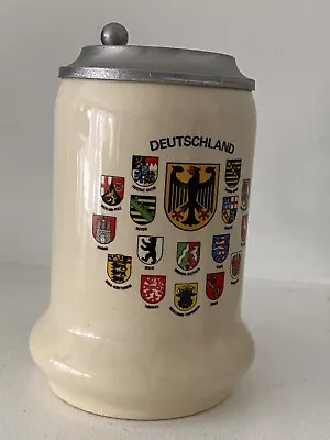 Domdesign Ceramic Stein Deutschland With Lid • $20