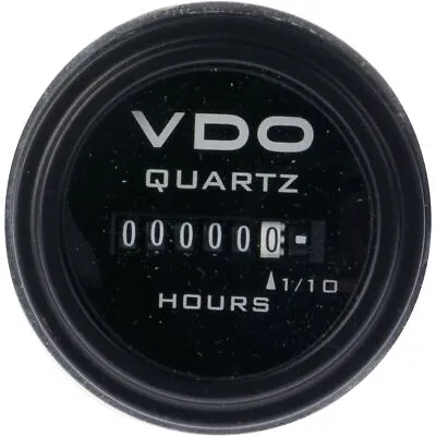 VDO Analogue Hour Meter Counter-Type W/Ops Ind 52mm 10/80V Black Bezel 331.600 • $67.17