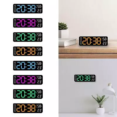 Desk Clock With Date Wall Decor Clock Modern For Living Room Office Bedroom • £13.09