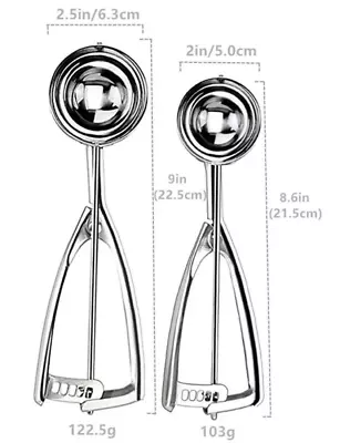 Ice Cream Scoop Stainless Steel For Mash Potato Ice Cream Spoon Ball Scooper • £8.99