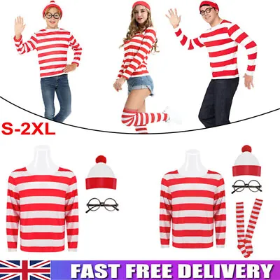 Adult Boys Girls Where's Wally Wenda Licensed Fancy Dress Costume World Book Day • £17.99