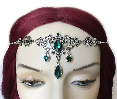 Gothic Victorian Renaissance Medieval Silver Circlet Crown Headpiece Headdress • $34.99