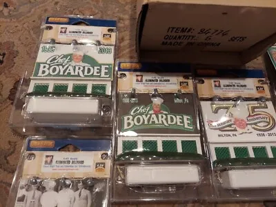 Vintage Lemax CHEF BOYARDEE MILTON SET OF 6 Lighted Train Billboard Rare. • $139.99