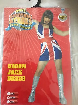 £11.50 • Buy Union Jack Fancy Dress BNWT M 12-14 60’s Spice Girls Themed Party Hen Smiffy’s