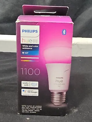 Philips Hue E27 White & Colour Ambience Smart Bulb - 1100 Lumens • $65