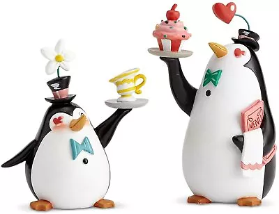 Disney Mary Poppins Penguin Waiters Figurine Set 4.72 Inch And 5.9 Inch Enesco  • $75