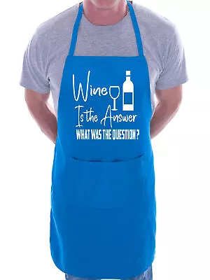   Wine Is The Answer With 2 Pockets Novelty Baking Ladies Cooking  • £9.99