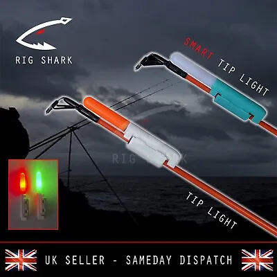 £6.99 • Buy Rig Shark™ LED Sea Fishing Rod Tip Light + SMART Glow Stick Bite Indicator