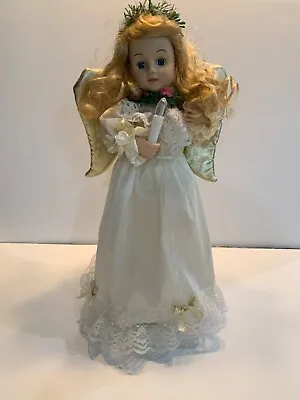 VTG Christmas Holiday Trim 18  Angel Figure Doll Lights Up Motion Christmas • $27.73