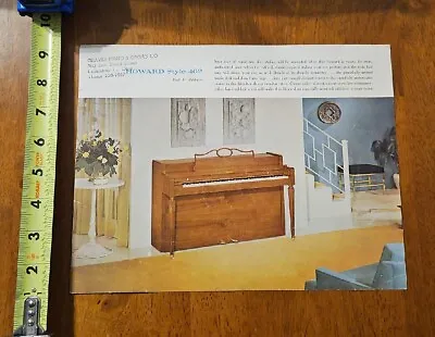 Howard Style 402 Piano Advertisment Card Build Baldwin Rare Old Vintage Spinet • $8