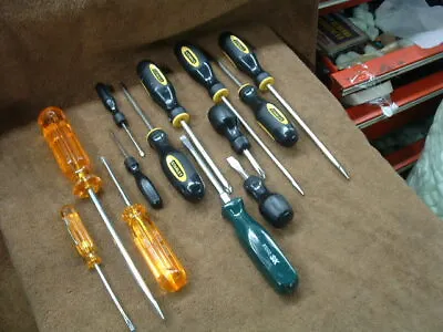 Vintage 13 Piece Screwdriver Collection All Usa Made Stanley Vaco & Sk Tools • $50