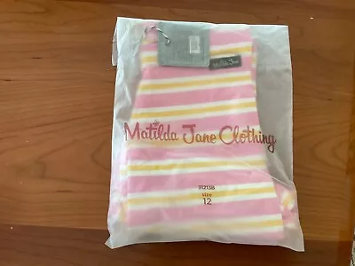 Matilda Jane Girl's Size 12 Stripped Shorts With Ruffles On Bottom Great Gift • $11.99