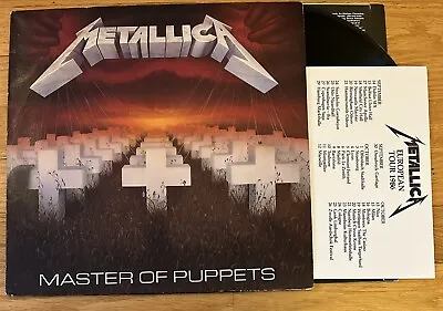 Metallica Master Of Puppets Roadrunner European 1st Pressing W/insert RR 9717 • $124
