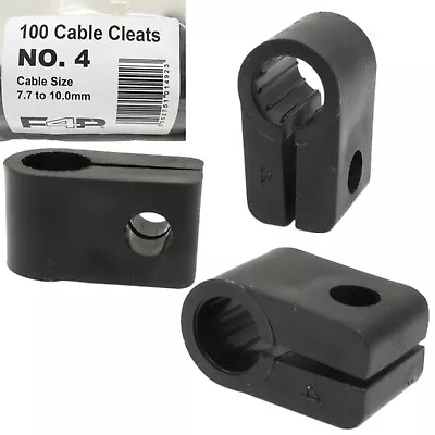 100 X Size 4 Cable Cleats For 7.7 - 10mm Diameter Heavy Duty Cables SWA Hi-Tuff • £13.95