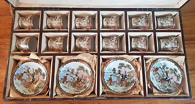Oda Sei Yokohama Export Japanese Porcelain Boxed 12 Cup & Saucer Tea Set C1910 • £95