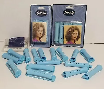 Lot Of Vintage Goody Hair Rollers Curlers Blue Perm Curl • $26.92