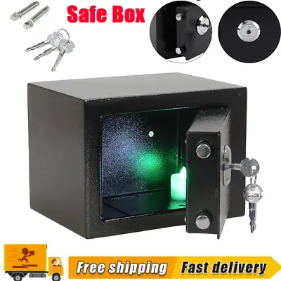 £24.97 • Buy Solid Steel Fireproof Safe Security Home Office Money Cash Safety Mini Box +3key