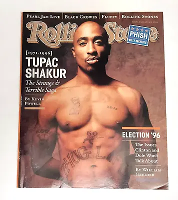 $39.95 • Buy Rolling Stone Magazine October 31 1996 Tupac Shakur Issue 746 Phish Pearl Jam