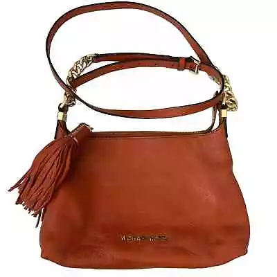 Michael Kors Weston Crossbody Leather Bag Purse Burnt Orange • $38