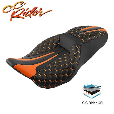 C.C. RIDER Driver Passenger Gel Seat Fit For Harley Touring CVO Road Glide 09-23 • $310