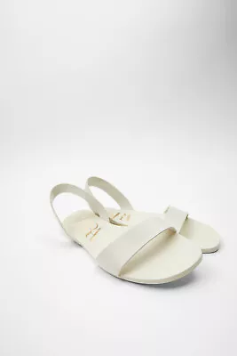 NWT Zara Size 6 / Euro 36 White Leather Sandals 2608/510 • $32