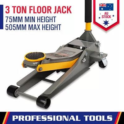 3 Ton Low Profile Trolley Jack Hydraulic Floor Car Lifter Dual Pump 75-500MM Au • $215.99