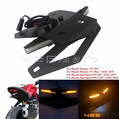 Tail Tidy License Plate Fender Eliminator LED Turn Light For Ducati Monster 797 • $143.50