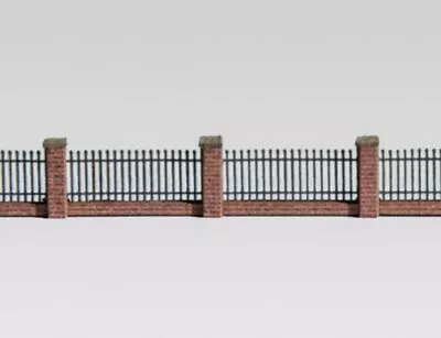 Archistories Z Scale (1:220) 817191 Low Brick Fence With Pillars Kit 7mm $0 SHIP • $23.99