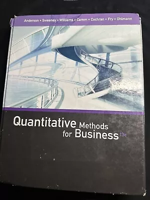 Quantitative Methods For Business - Hardcover By Anderson David R.; - USED • $18.99