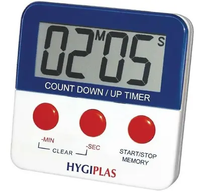 £10.25 • Buy Hygiplas Professional Digital Kitchen Timer Count Down Or Countup Alarm Magnetic