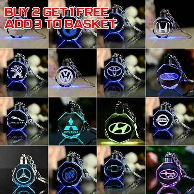 Key Chain Car Key Rings LED Car Logo Fairy Light Bike Metal Car/Bike Accessories • £5.51