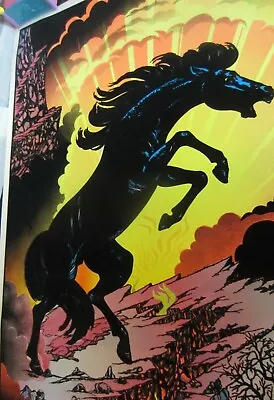 Original Vintage Black Light Poster Wild Stallion  • $170.91