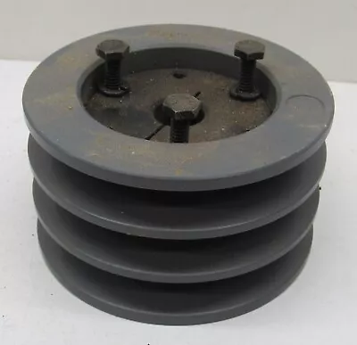 Woods 4 1/4  Triple Cast Iron Pulley - 3/4  Keyed Bushed For - For 5/8  Belts • $24.99