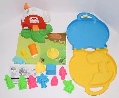 Lot Of Moon Sand Toys Molds Carry Case Farm Barn Set • $15.83