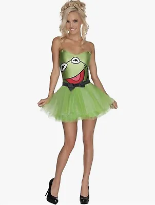 Kermit The Muppets Green Dress Adult Women Halloween Costume NEW • $45.99