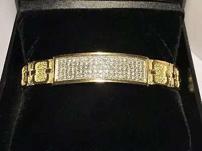 14K YG Men Diamond ID Bracelet 8  • $4995