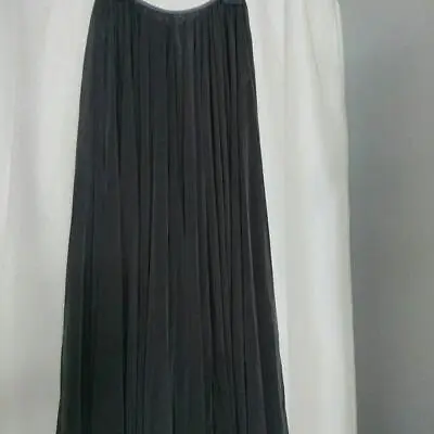 Celine Long Skirt Gray Size 36 Vintage Ladies Shiny Appearance Sheer Feeling • $409.88