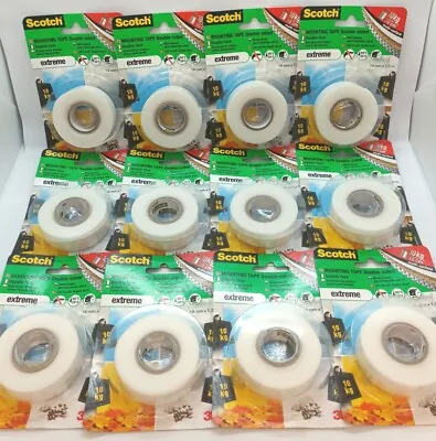 £20 • Buy 12 X Rolls Scotch Double Sided Mounting Tape (10kg Hold) 19mmx1.5m - NEW