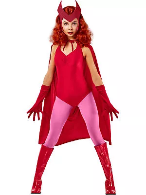 £12.99 • Buy Ladies Wanda/Scarlet Witch Costume Deluxt Marvel Superhero Fancy Dress Outfit