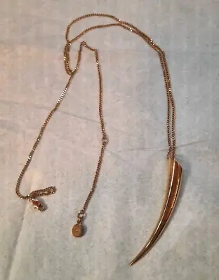 Michael Kors Horn Necklace Goldtone Necklace Long • $14.95