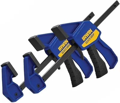 IRWIN T54122EL7 Quick Grip 12 Inch Mini Trigger G Clamps - Dark Blue/Black • £9.90