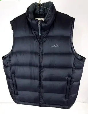 Eddie Bauer Men's XXL 2XL Premium Goose Down Vest Black Puffer • $32.99