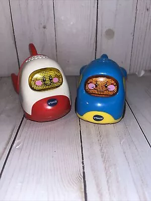 VTech GO GO Smart Wheels Cars Red Rocket 🚀 And Blue Airplane ✈️ Lot Of 2 • $15