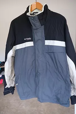 Columbia Interchange Vertex Gray Full Zip Men Sz XL Vintage Colorblock Jacket • $19.95