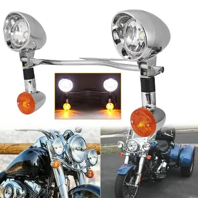 $89.99 • Buy Passing Spot Fog Turn Signals Light Bar Kit For Yamaha V Star 250 650 950 1300