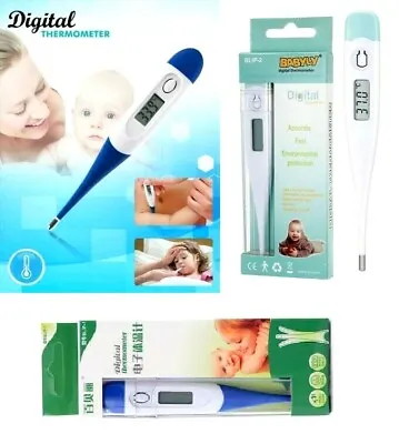 BabyLy Digital LCD Thermometer Baby Adult Kids Safe Body Ear Mouth Temperature • £2.50