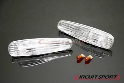 $31.50 • Buy Circuit Sports Front Clear Side Markers For 95-98 Nissan 240SX Silvia S14
